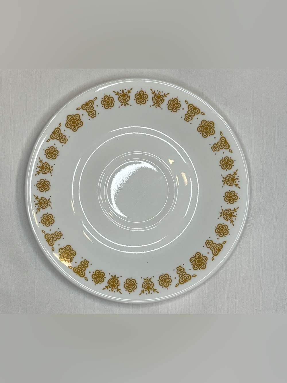 Vintage Corelle Butterfly Gold Saucers Set of 12 Small Plates 6.25”